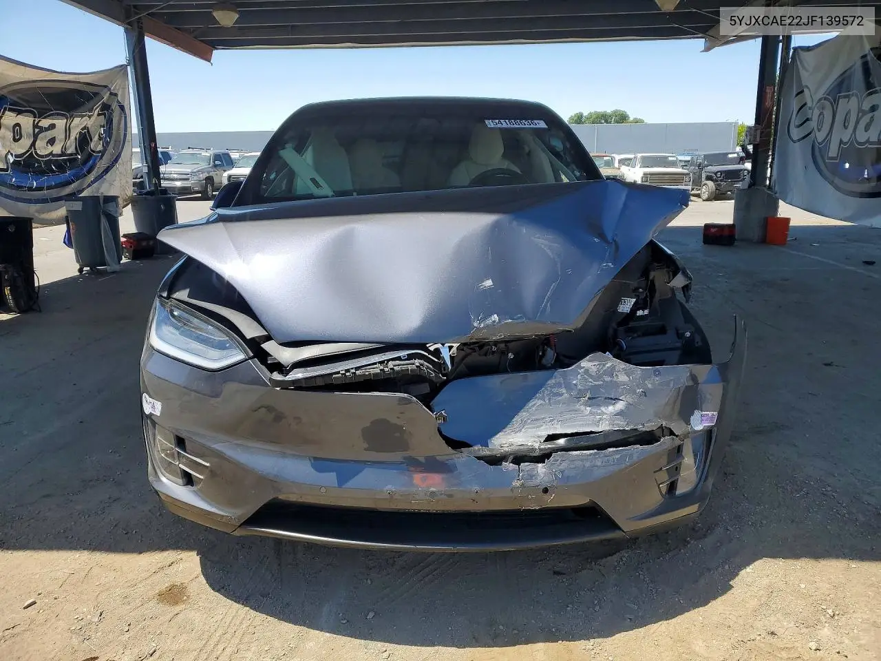 2018 Tesla Model X VIN: 5YJXCAE22JF139572 Lot: 54188636