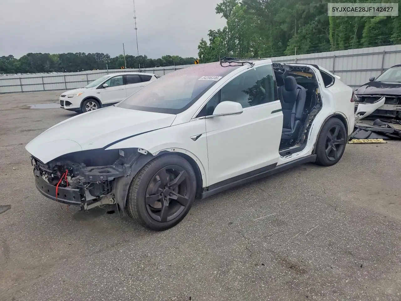 2018 Tesla Model X VIN: 5YJXCAE28JF142427 Lot: 54396336
