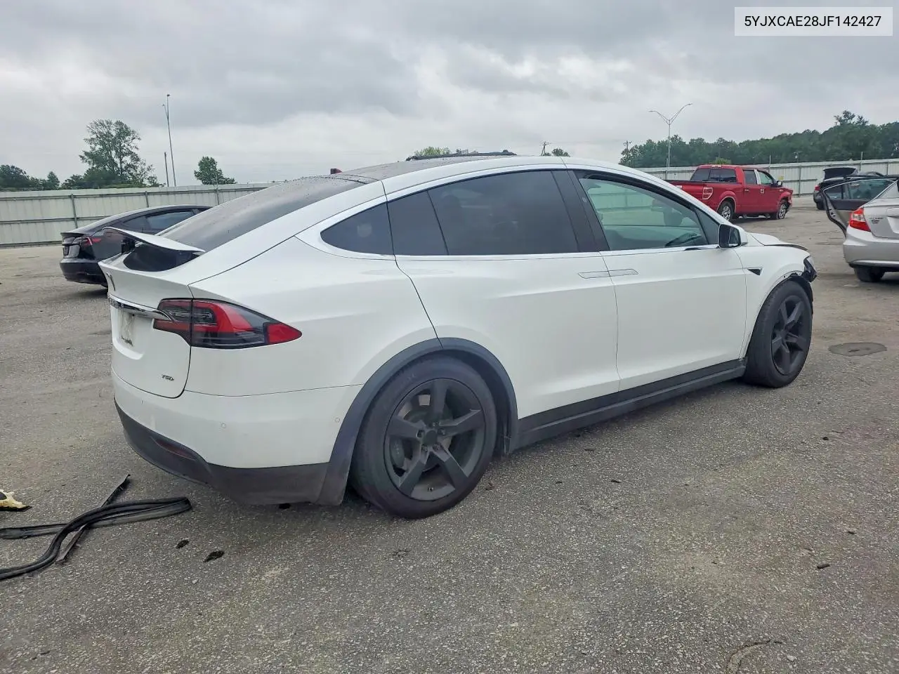 2018 Tesla Model X VIN: 5YJXCAE28JF142427 Lot: 54396336