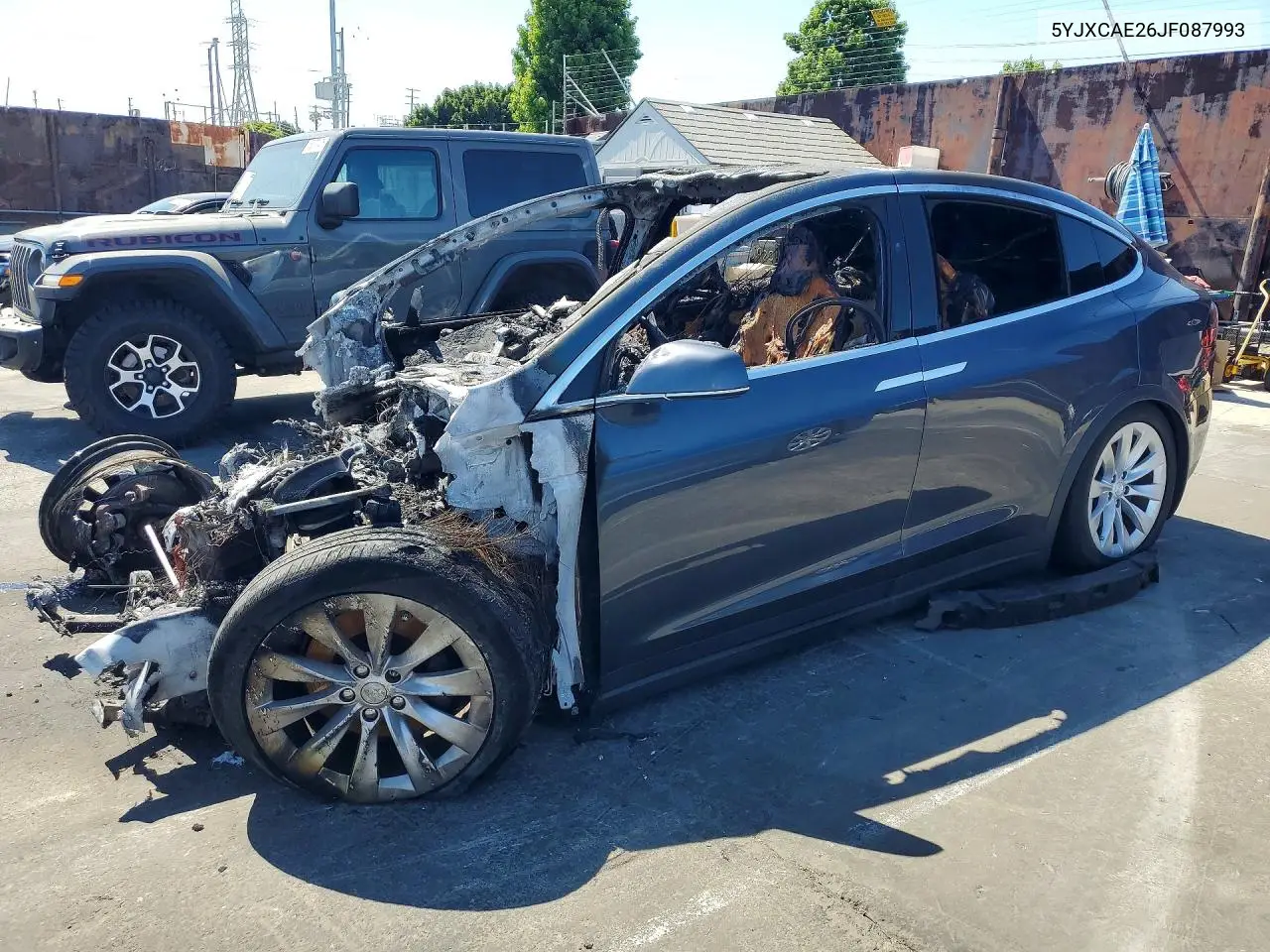 2018 Tesla Model X VIN: 5YJXCAE26JF087993 Lot: 55630786