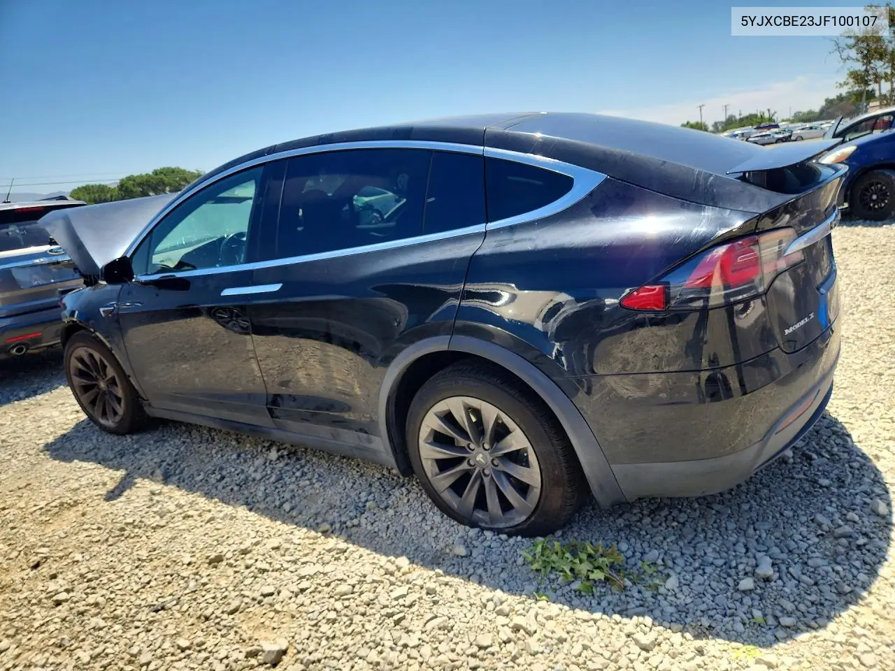 2018 Tesla Model X VIN: 5YJXCBE23JF100107 Lot: 55827316