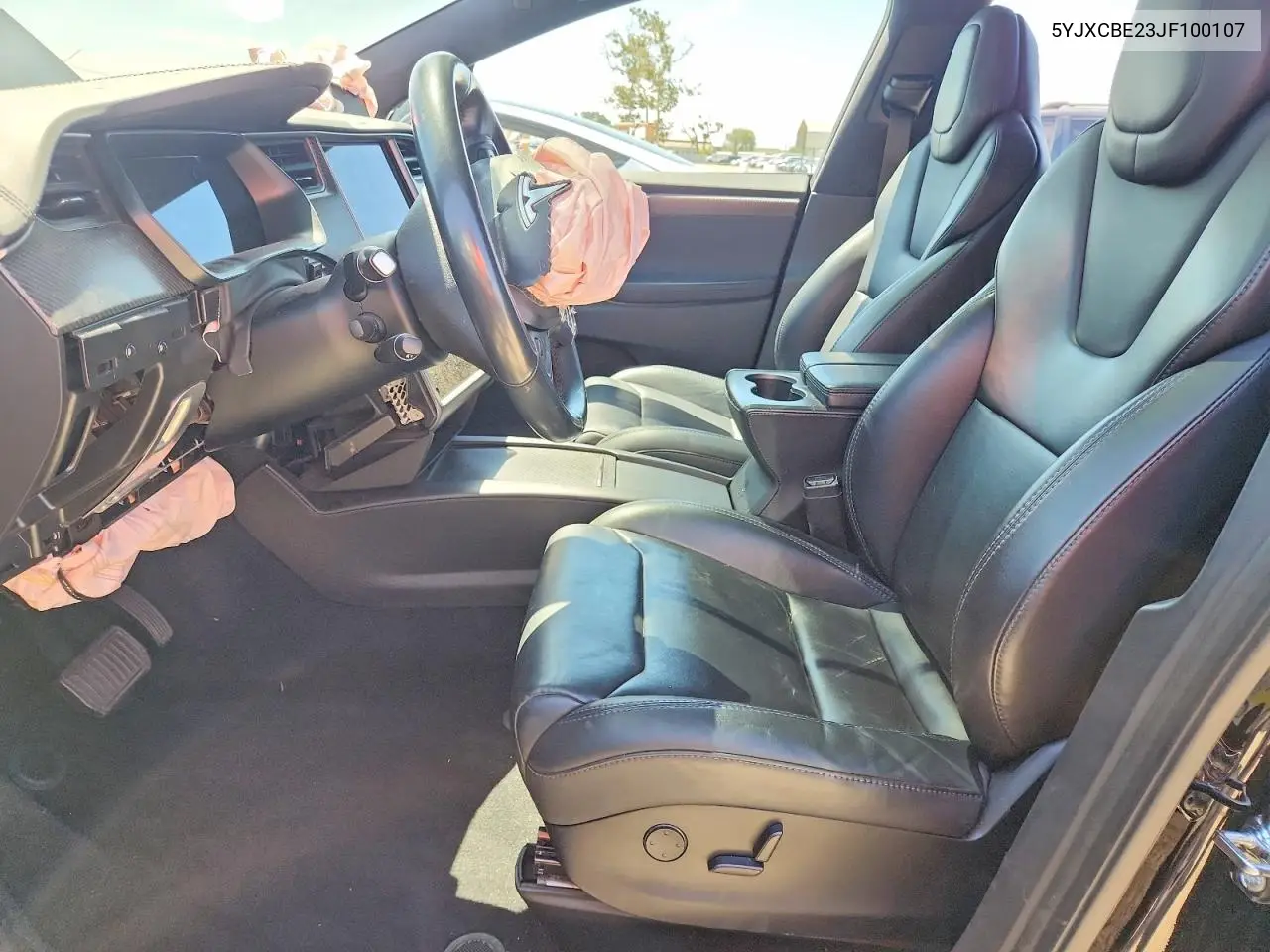 2018 Tesla Model X VIN: 5YJXCBE23JF100107 Lot: 55827316