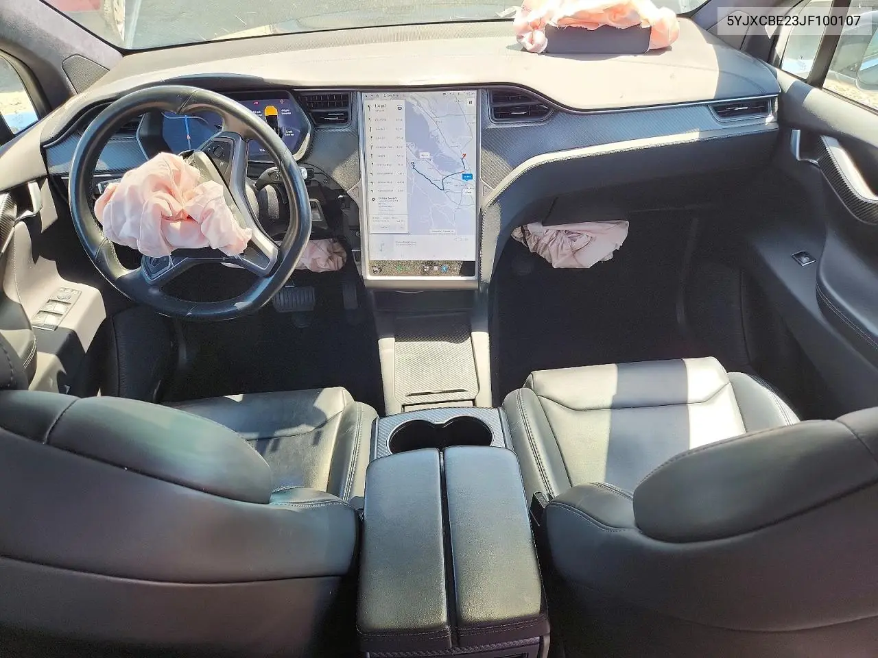 2018 Tesla Model X VIN: 5YJXCBE23JF100107 Lot: 55827316