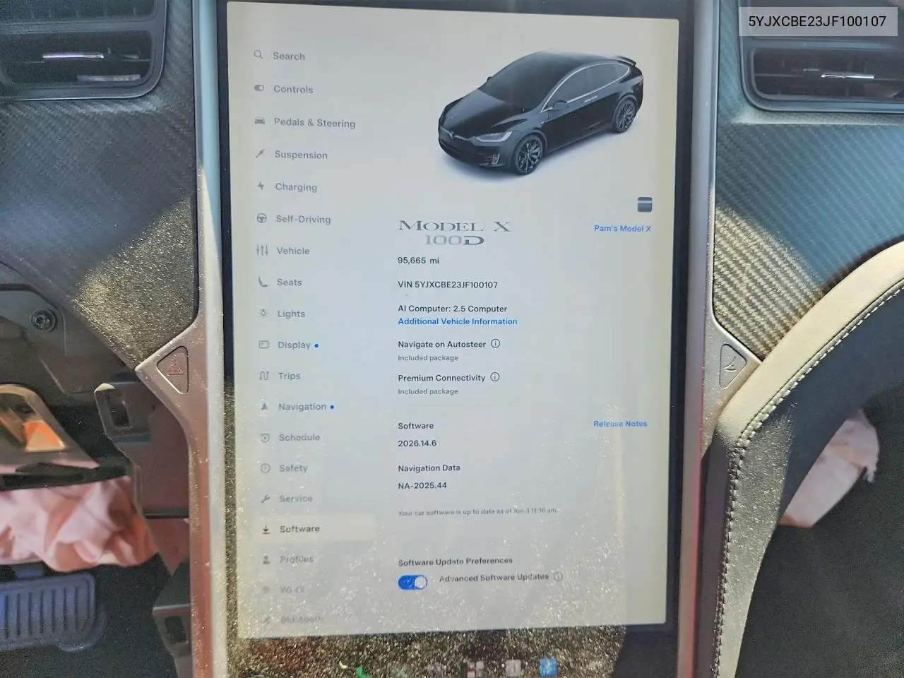 2018 Tesla Model X VIN: 5YJXCBE23JF100107 Lot: 55827316