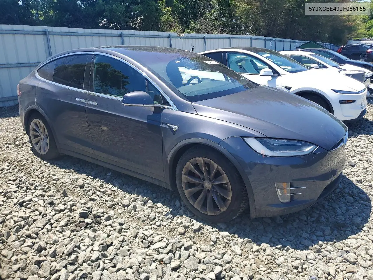 2018 Tesla Model X VIN: 5YJXCBE49JF086165 Lot: 56499186