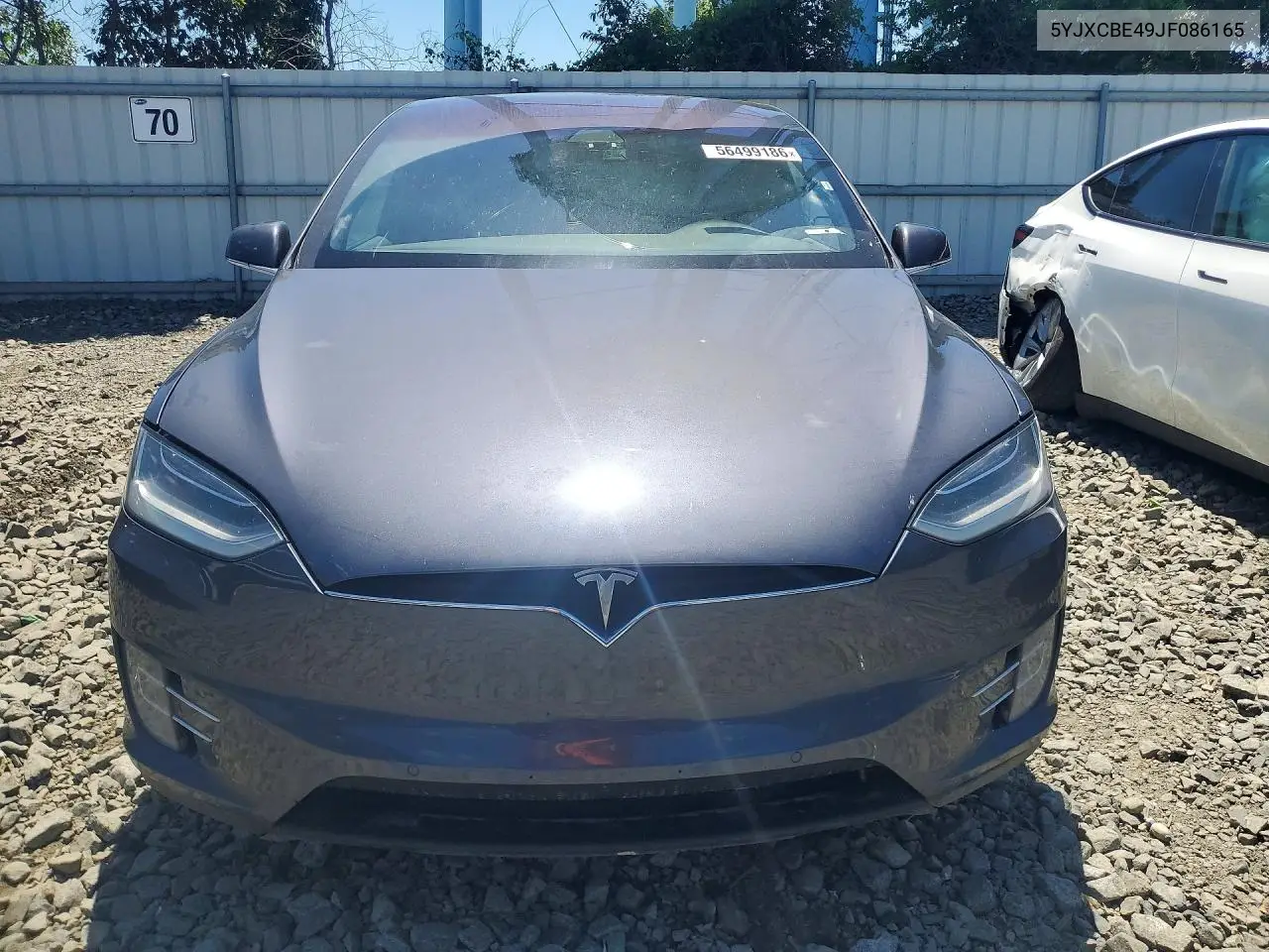 2018 Tesla Model X VIN: 5YJXCBE49JF086165 Lot: 56499186