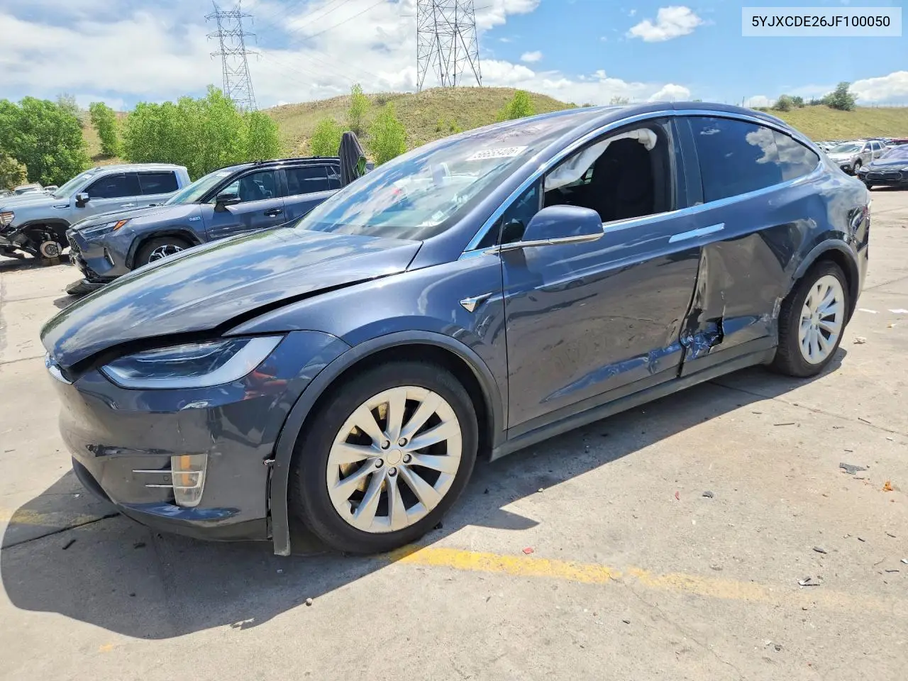 2018 Tesla Model X VIN: 5YJXCDE26JF100050 Lot: 56655406