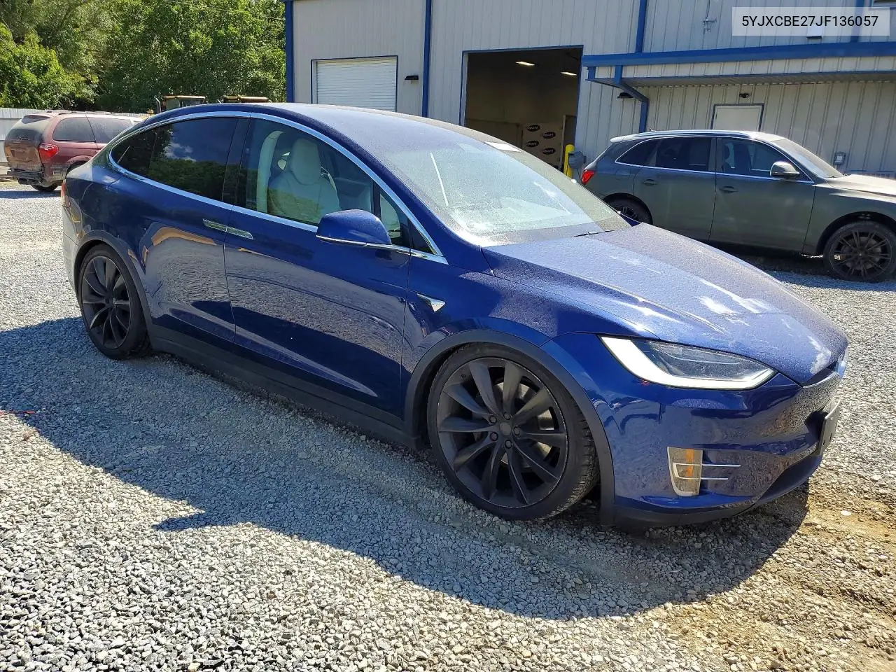 2018 Tesla Model X VIN: 5YJXCBE27JF136057 Lot: 57162186