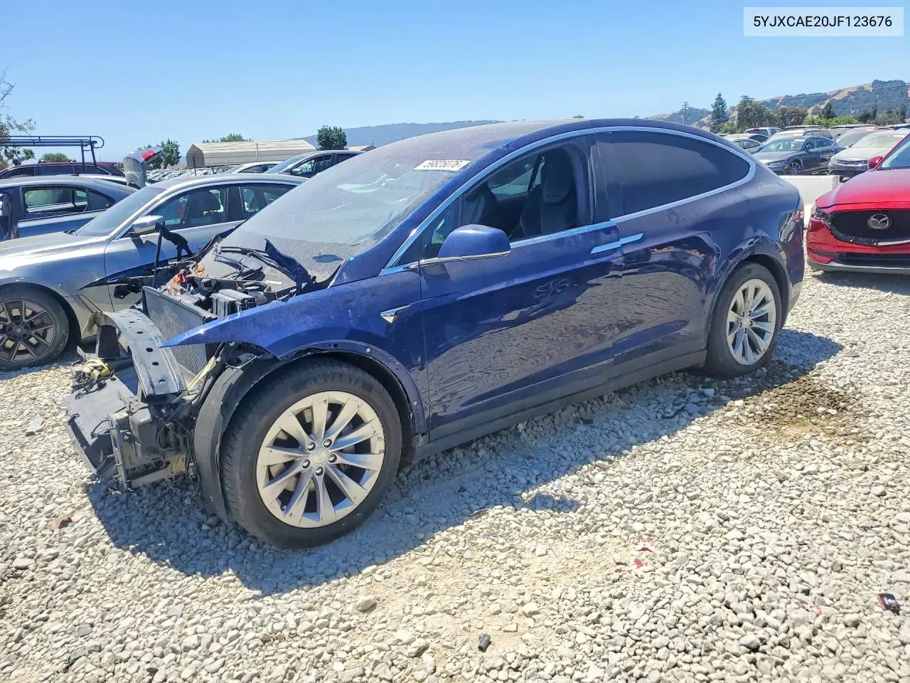 2018 Tesla Model X VIN: 5YJXCAE20JF123676 Lot: 59825076