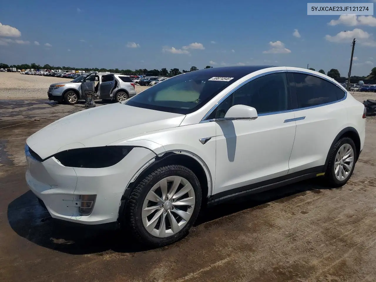 2018 Tesla Model X VIN: 5YJXCAE23JF121274 Lot: 59874546