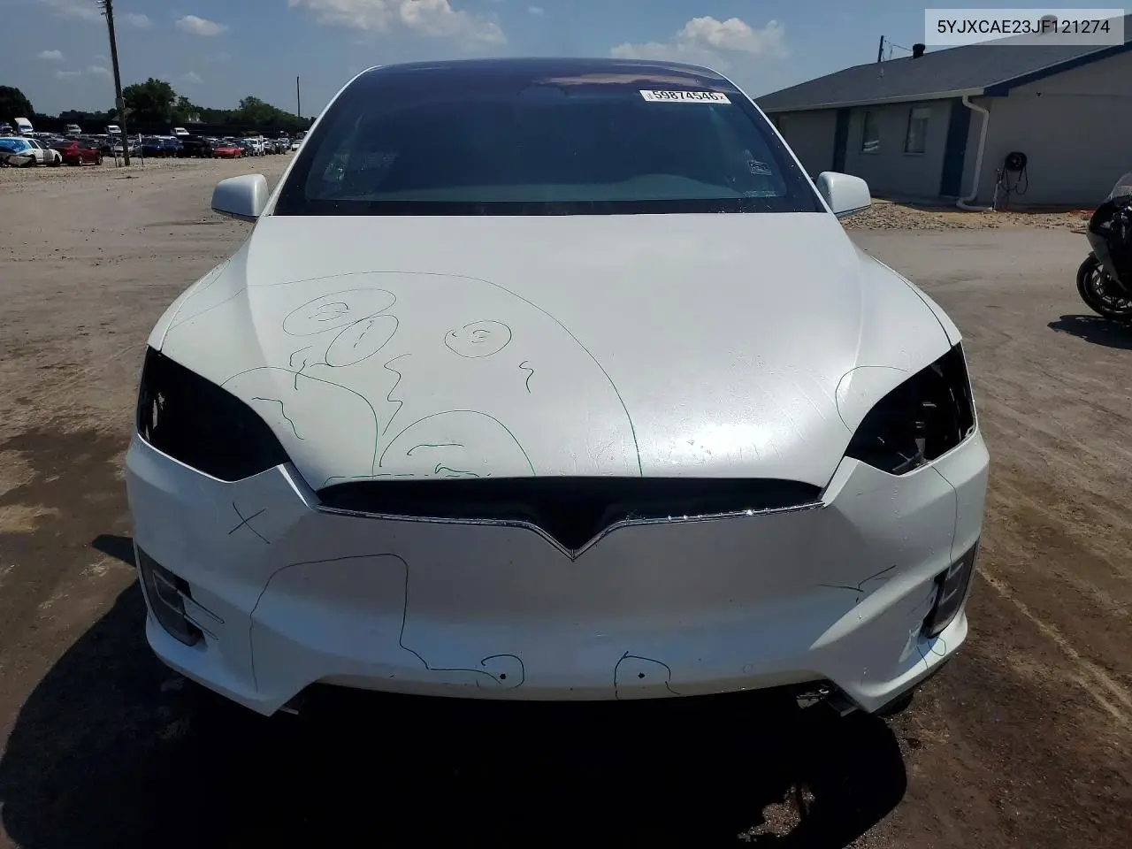 2018 Tesla Model X VIN: 5YJXCAE23JF121274 Lot: 59874546