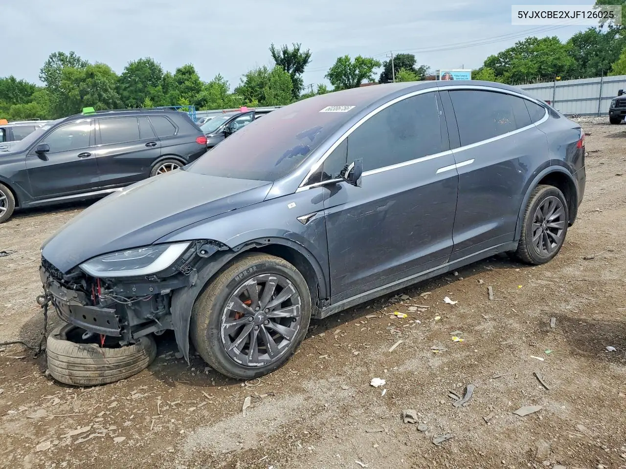 2018 Tesla Model X VIN: 5YJXCBE2XJF126025 Lot: 60386756