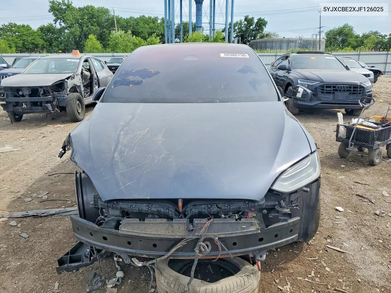 2018 Tesla Model X VIN: 5YJXCBE2XJF126025 Lot: 60386756