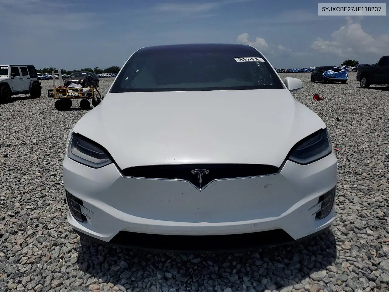 2018 Tesla Model X VIN: 5YJXCBE27JF118237 Lot: 60967836