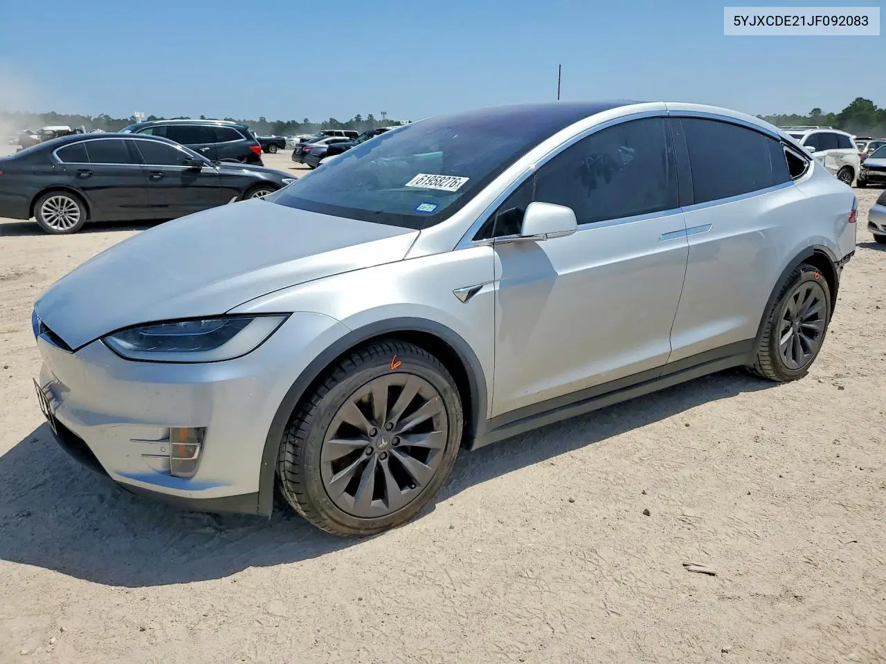 2018 Tesla Model X VIN: 5YJXCDE21JF092083 Lot: 61958276