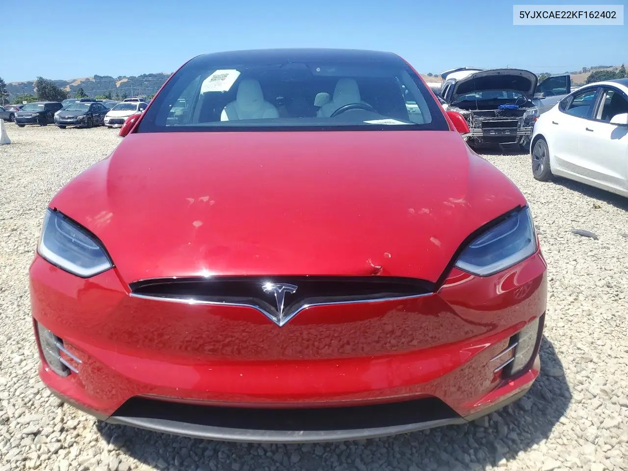 2019 Tesla Model X VIN: 5YJXCAE22KF162402 Lot: 56098256