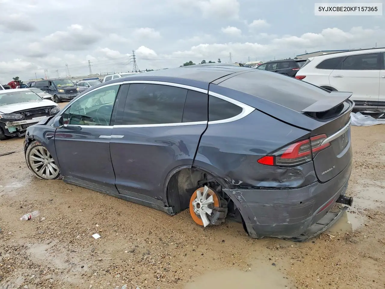 2019 Tesla Model X VIN: 5YJXCBE20KF157365 Lot: 57375436