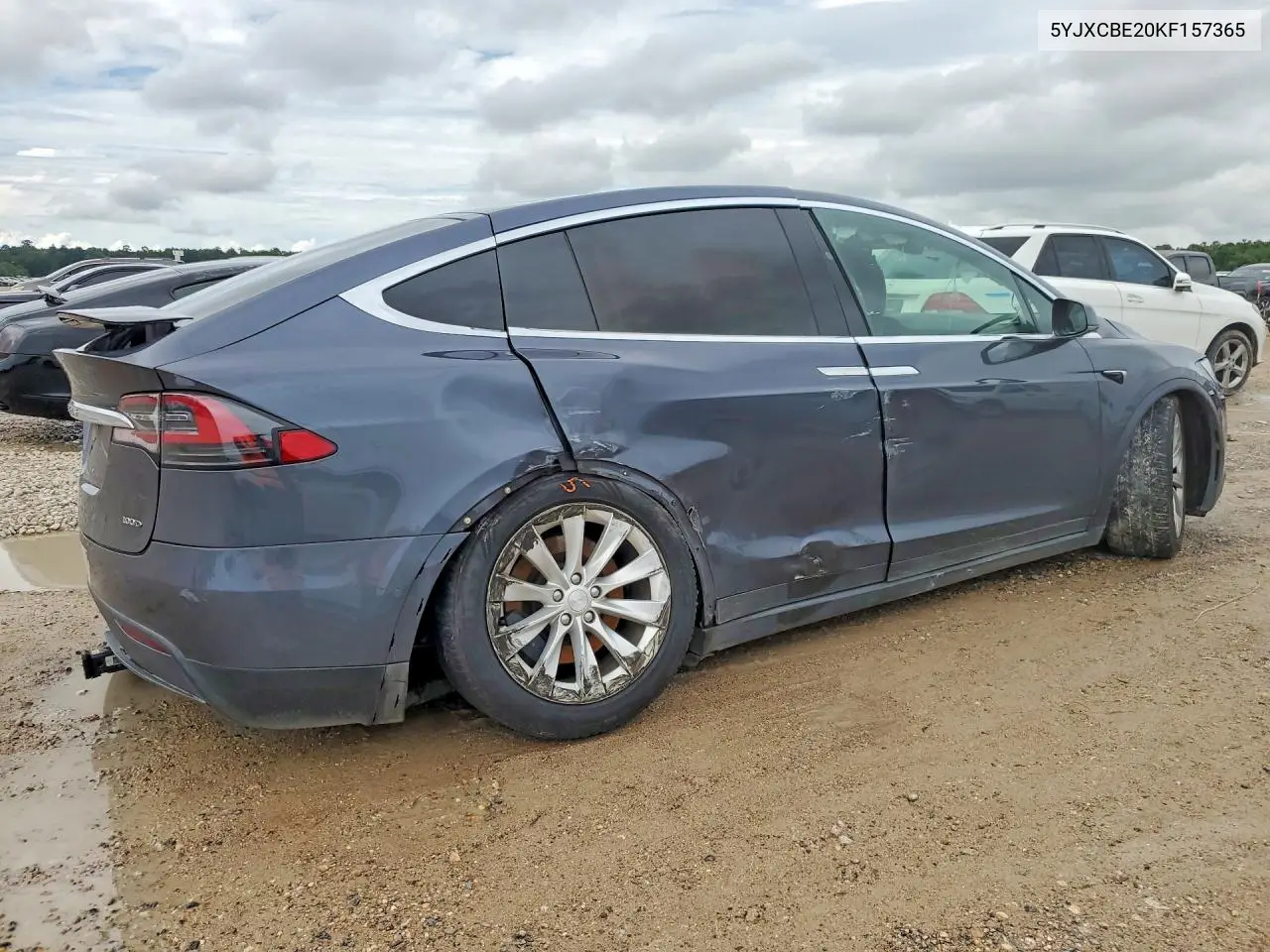 2019 Tesla Model X VIN: 5YJXCBE20KF157365 Lot: 57375436
