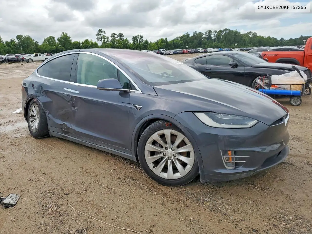 2019 Tesla Model X VIN: 5YJXCBE20KF157365 Lot: 57375436