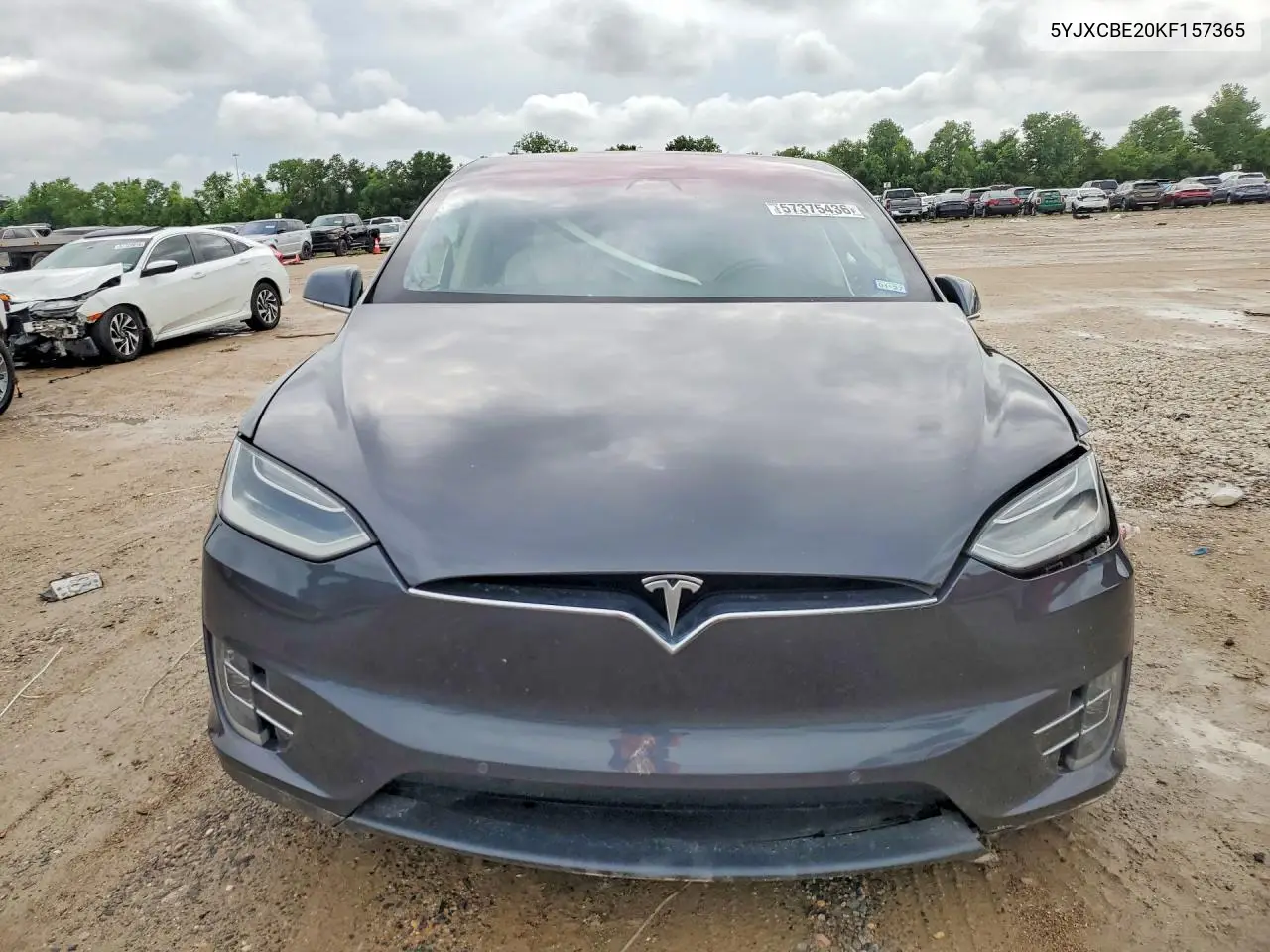 2019 Tesla Model X VIN: 5YJXCBE20KF157365 Lot: 57375436