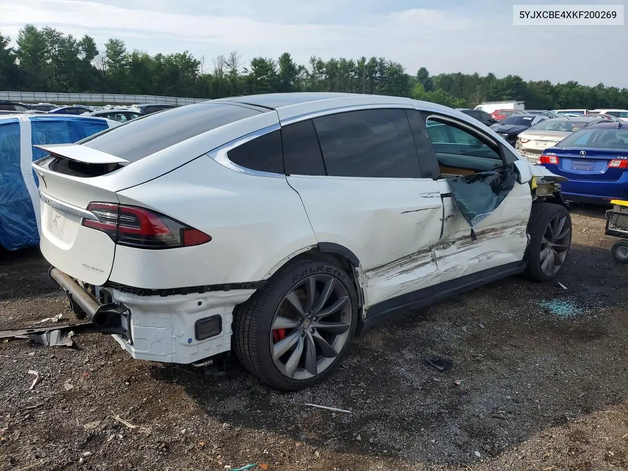 2019 Tesla Model X VIN: 5YJXCBE4XKF200269 Lot: 59291866