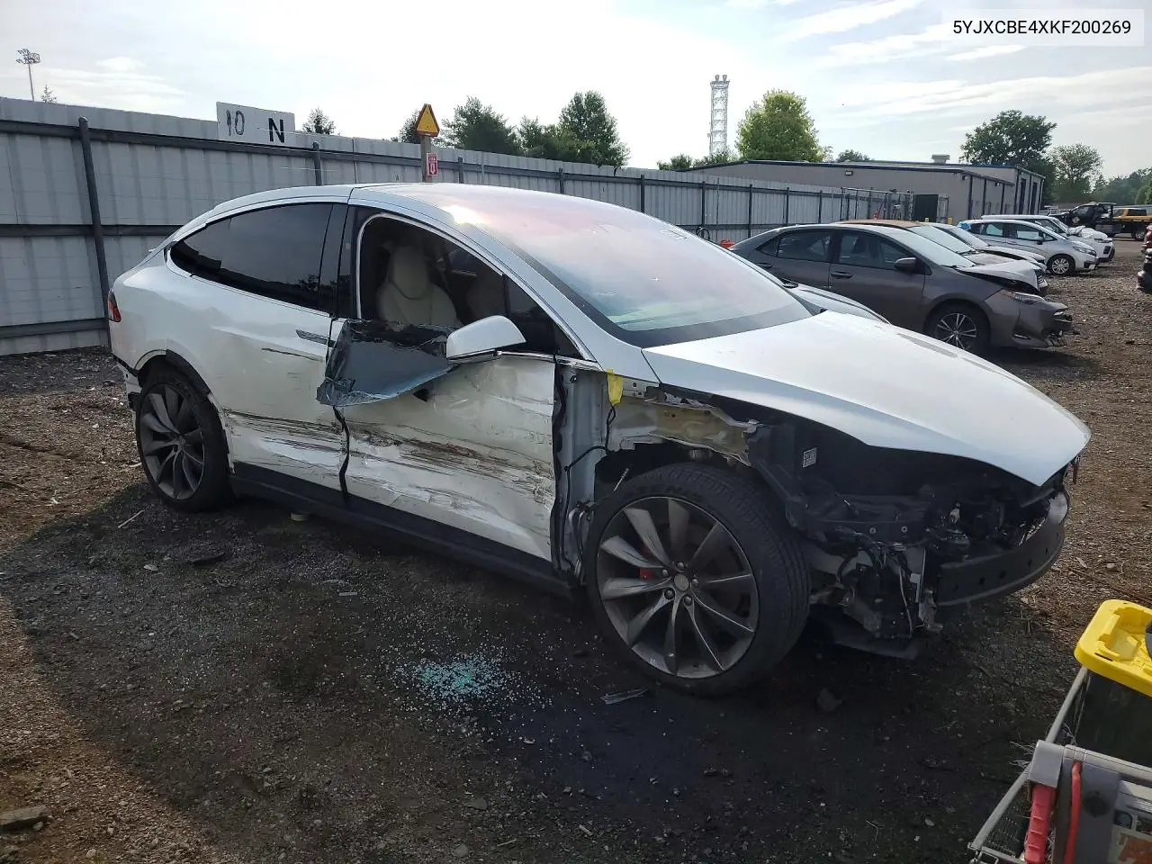 2019 Tesla Model X VIN: 5YJXCBE4XKF200269 Lot: 59291866