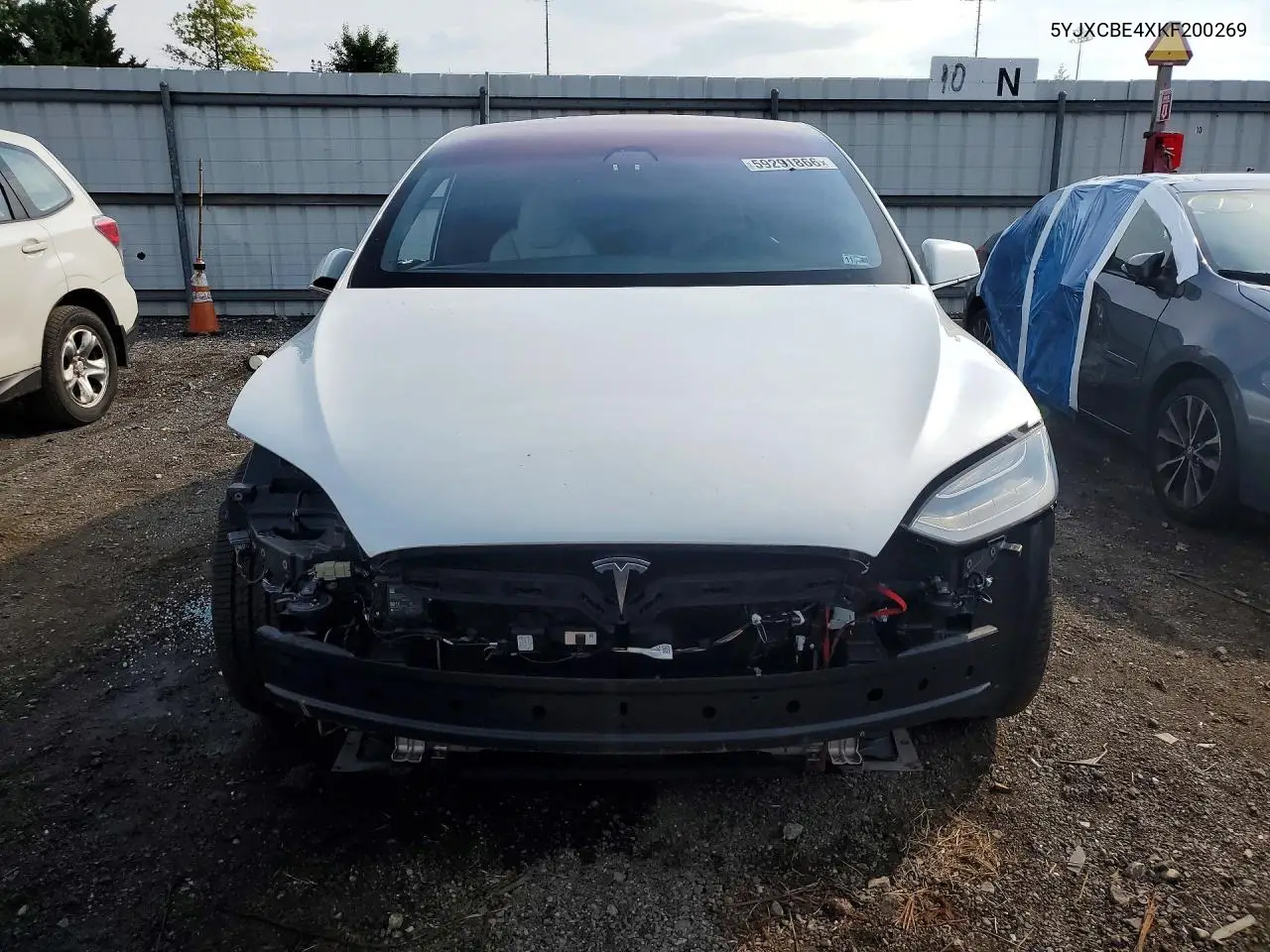 2019 Tesla Model X VIN: 5YJXCBE4XKF200269 Lot: 59291866