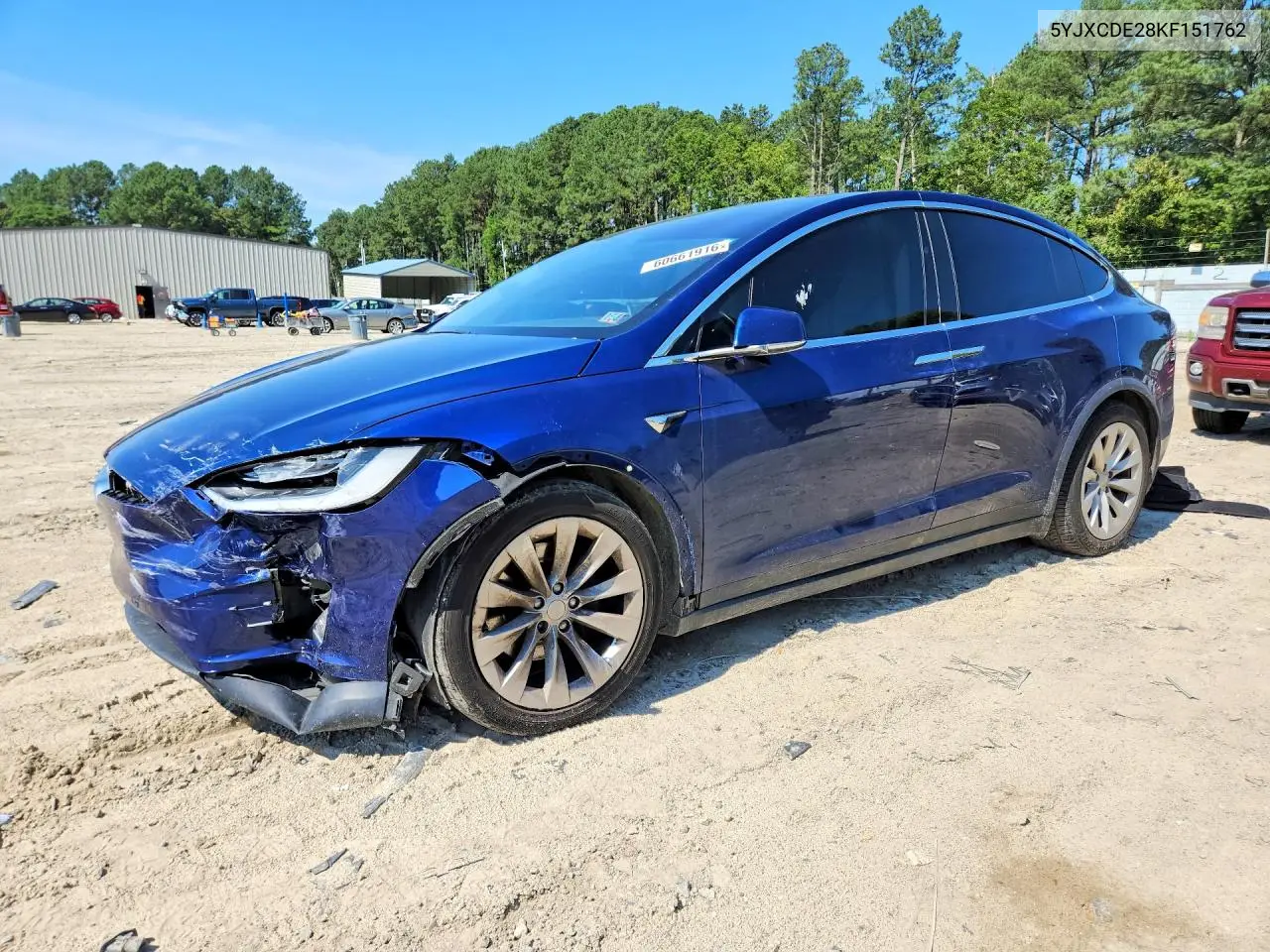 2019 Tesla Model X VIN: 5YJXCDE28KF151762 Lot: 60661916