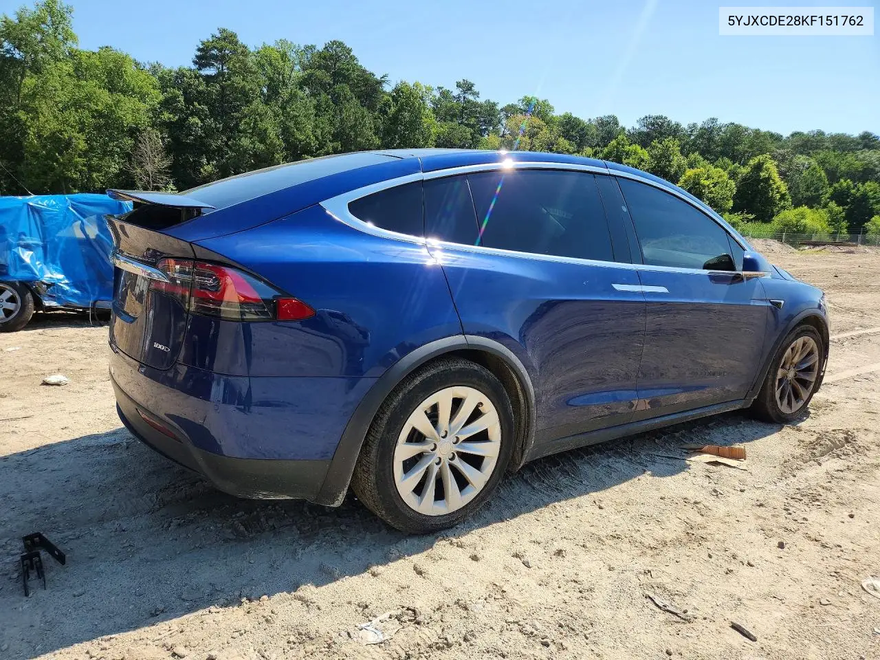 2019 Tesla Model X VIN: 5YJXCDE28KF151762 Lot: 60661916