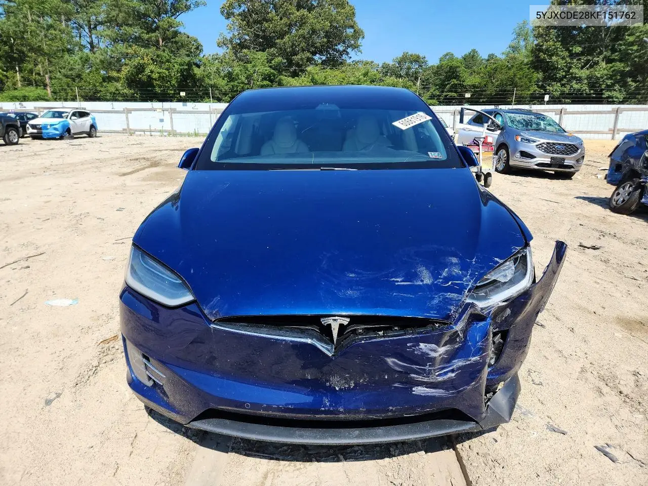2019 Tesla Model X VIN: 5YJXCDE28KF151762 Lot: 60661916