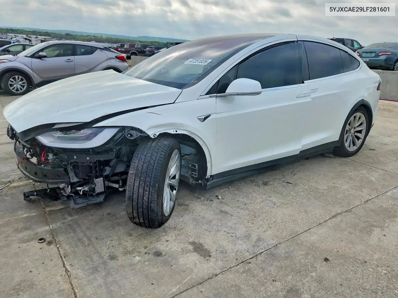 2020 Tesla Model X VIN: 5YJXCAE29LF281601 Lot: 47251826