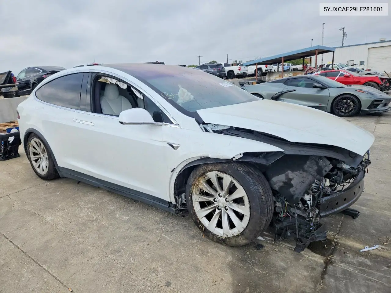 2020 Tesla Model X VIN: 5YJXCAE29LF281601 Lot: 47251826