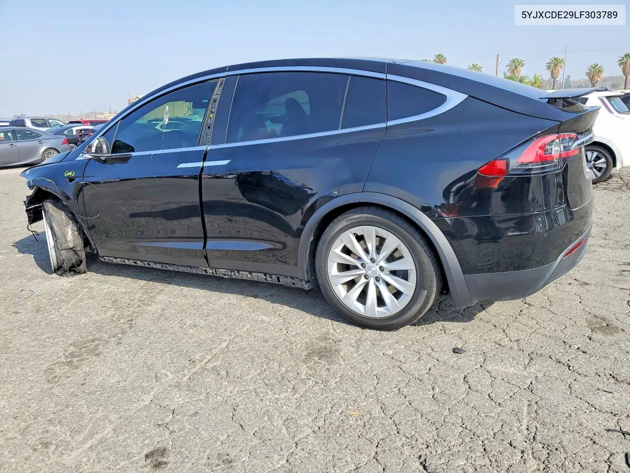 2020 Tesla Model X VIN: 5YJXCDE29LF303789 Lot: 52417496