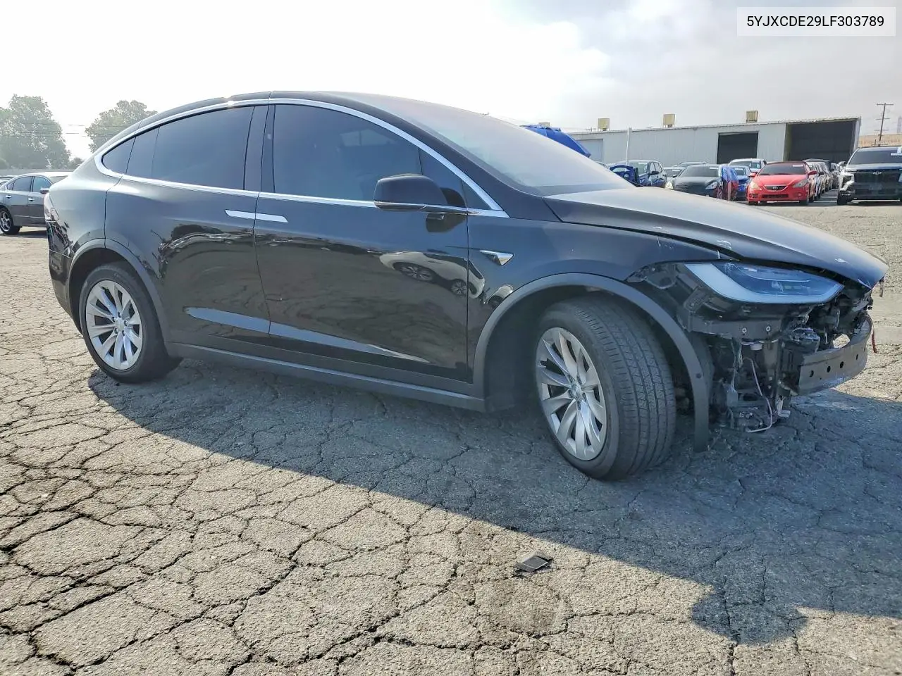 2020 Tesla Model X VIN: 5YJXCDE29LF303789 Lot: 52417496