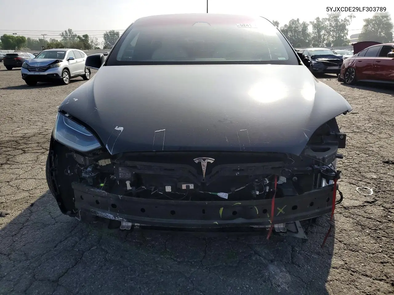 2020 Tesla Model X VIN: 5YJXCDE29LF303789 Lot: 52417496