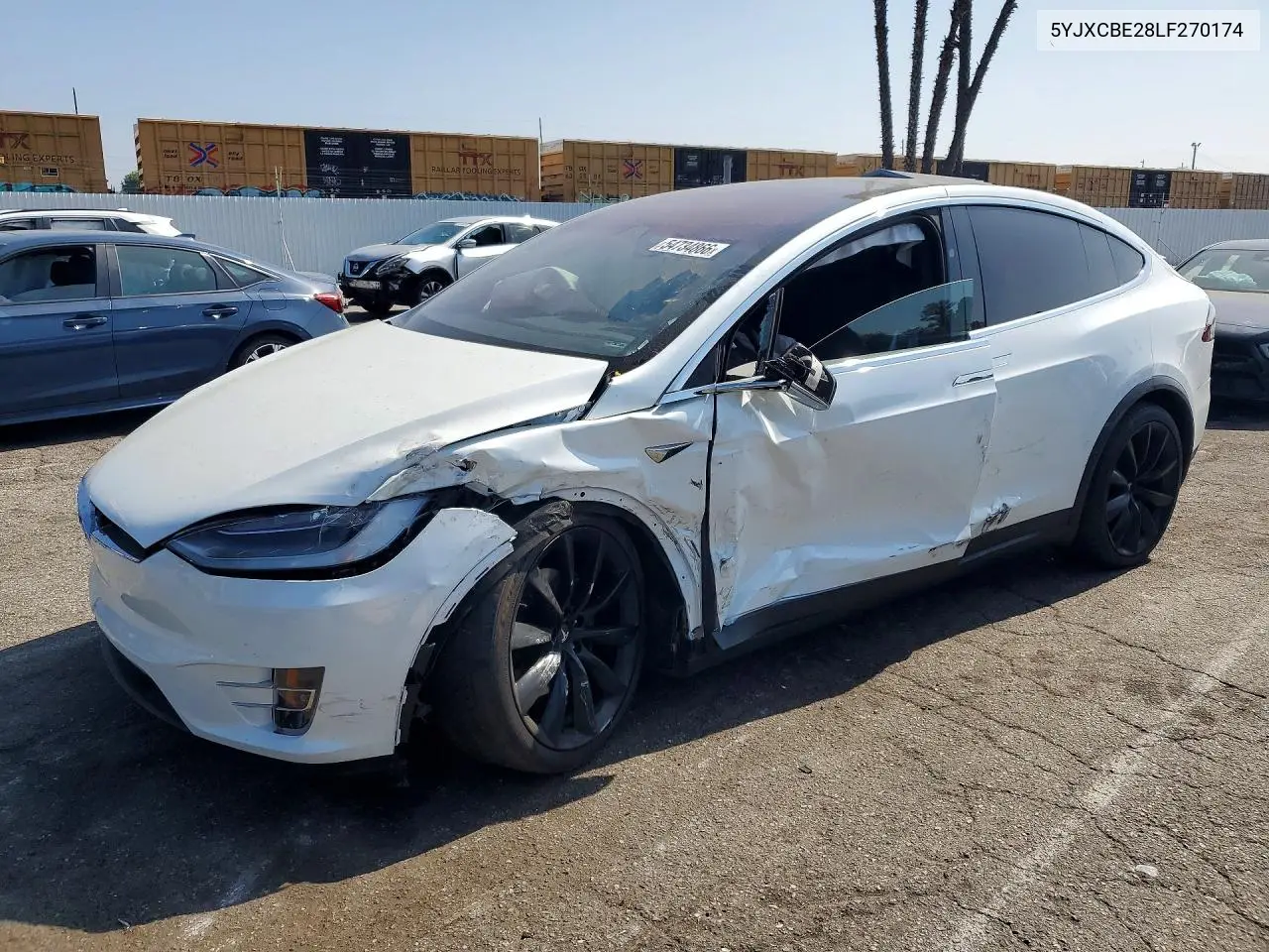 2020 Tesla Model X VIN: 5YJXCBE28LF270174 Lot: 54734866