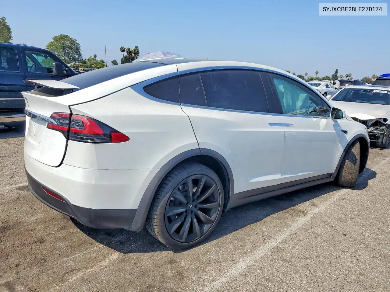 2020 Tesla Model X VIN: 5YJXCBE28LF270174 Lot: 54734866