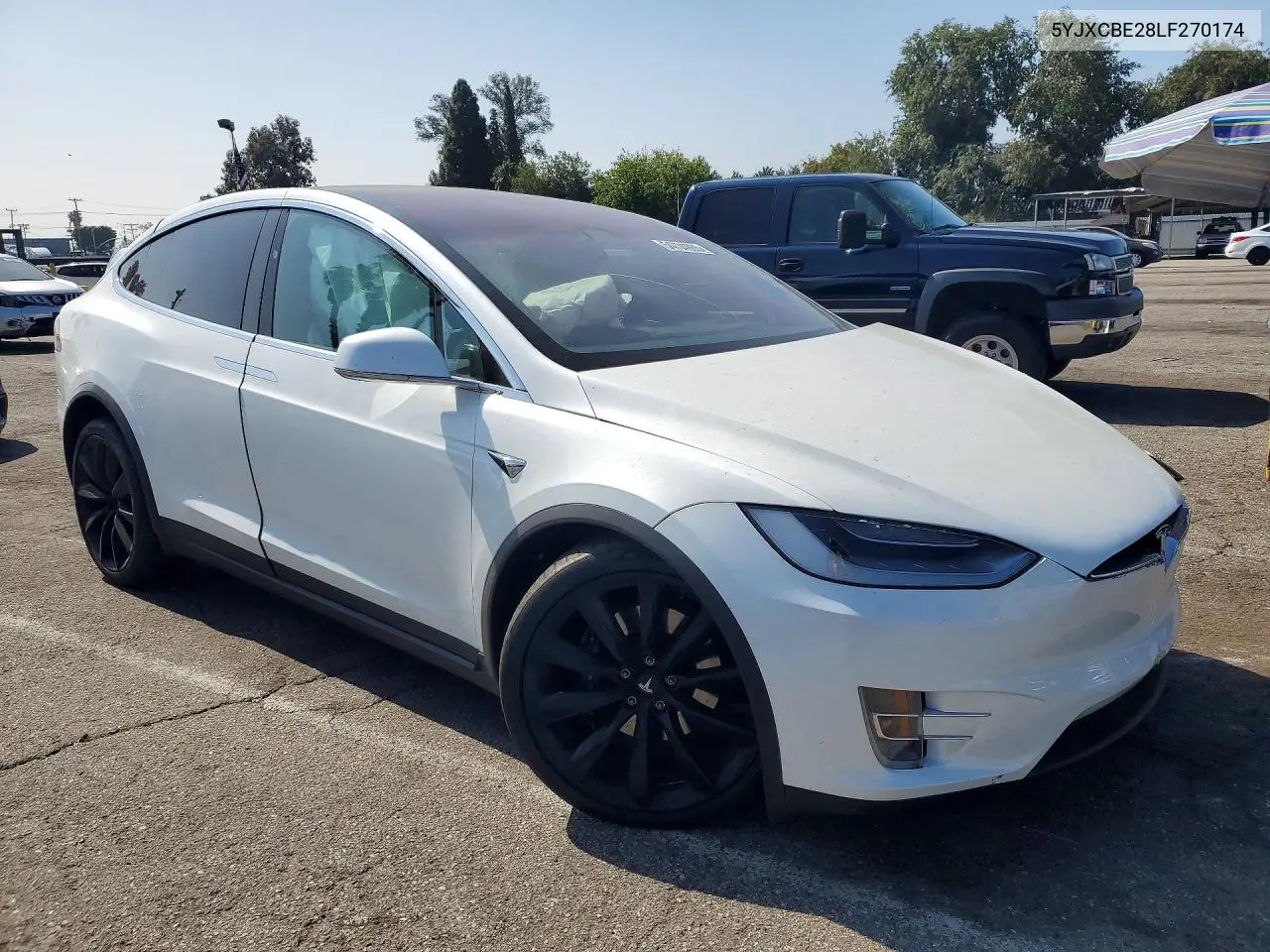2020 Tesla Model X VIN: 5YJXCBE28LF270174 Lot: 54734866