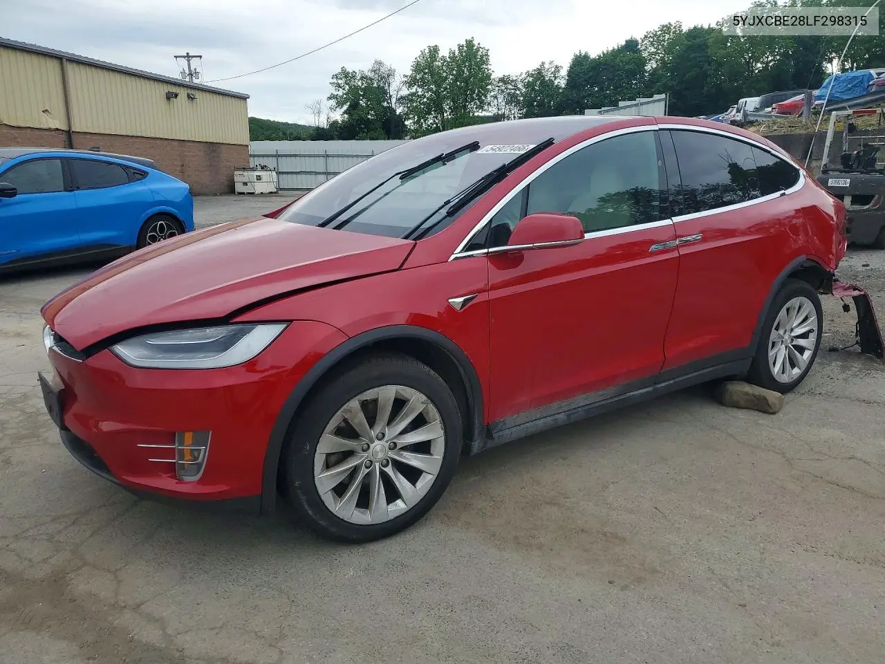 2020 Tesla Model X VIN: 5YJXCBE28LF298315 Lot: 54922466
