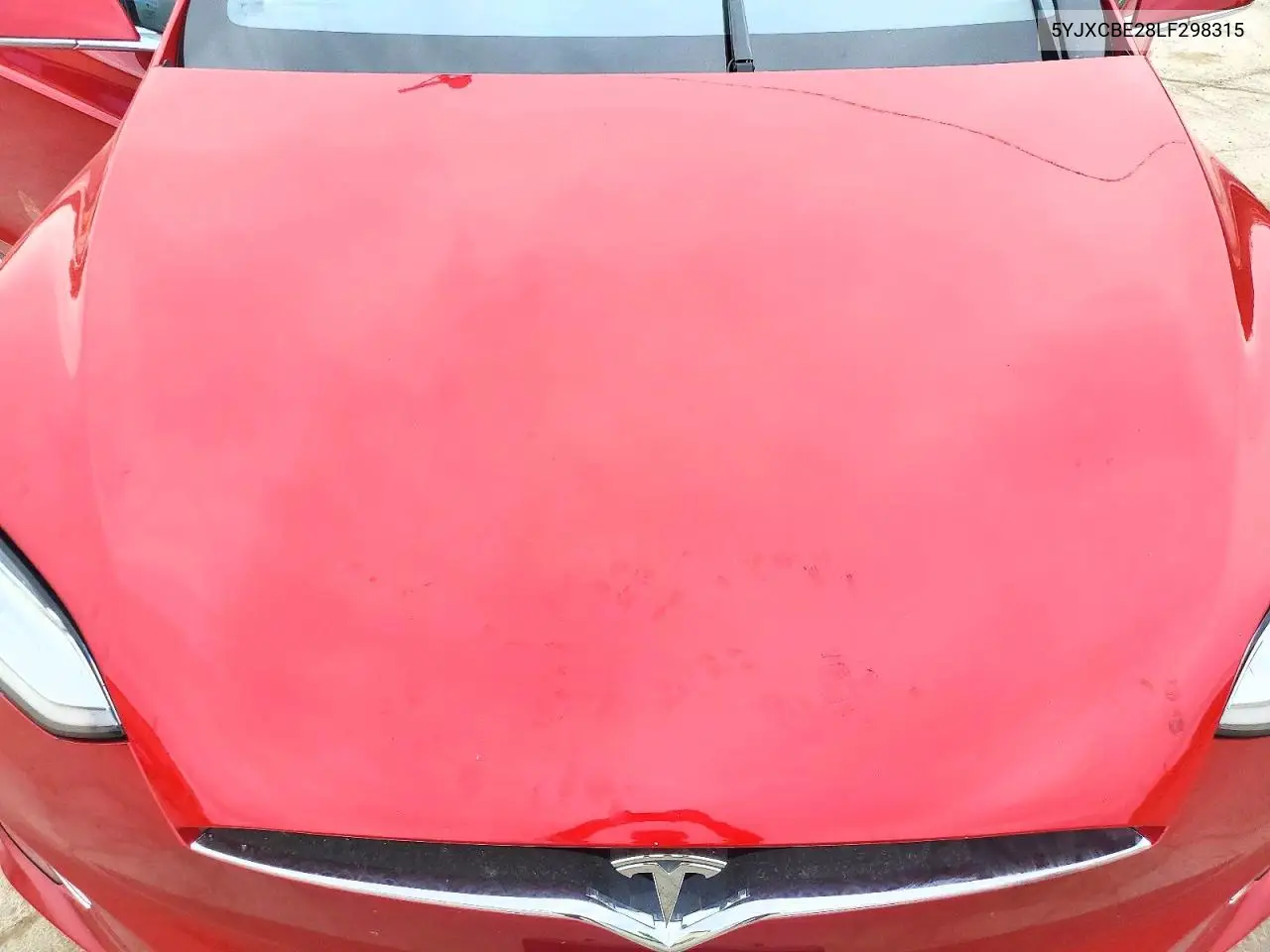 2020 Tesla Model X VIN: 5YJXCBE28LF298315 Lot: 54922466