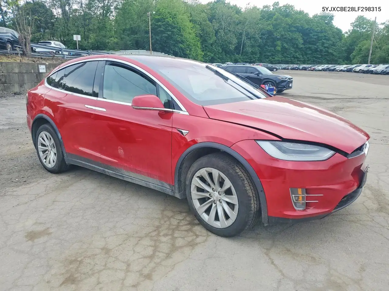 2020 Tesla Model X VIN: 5YJXCBE28LF298315 Lot: 54922466