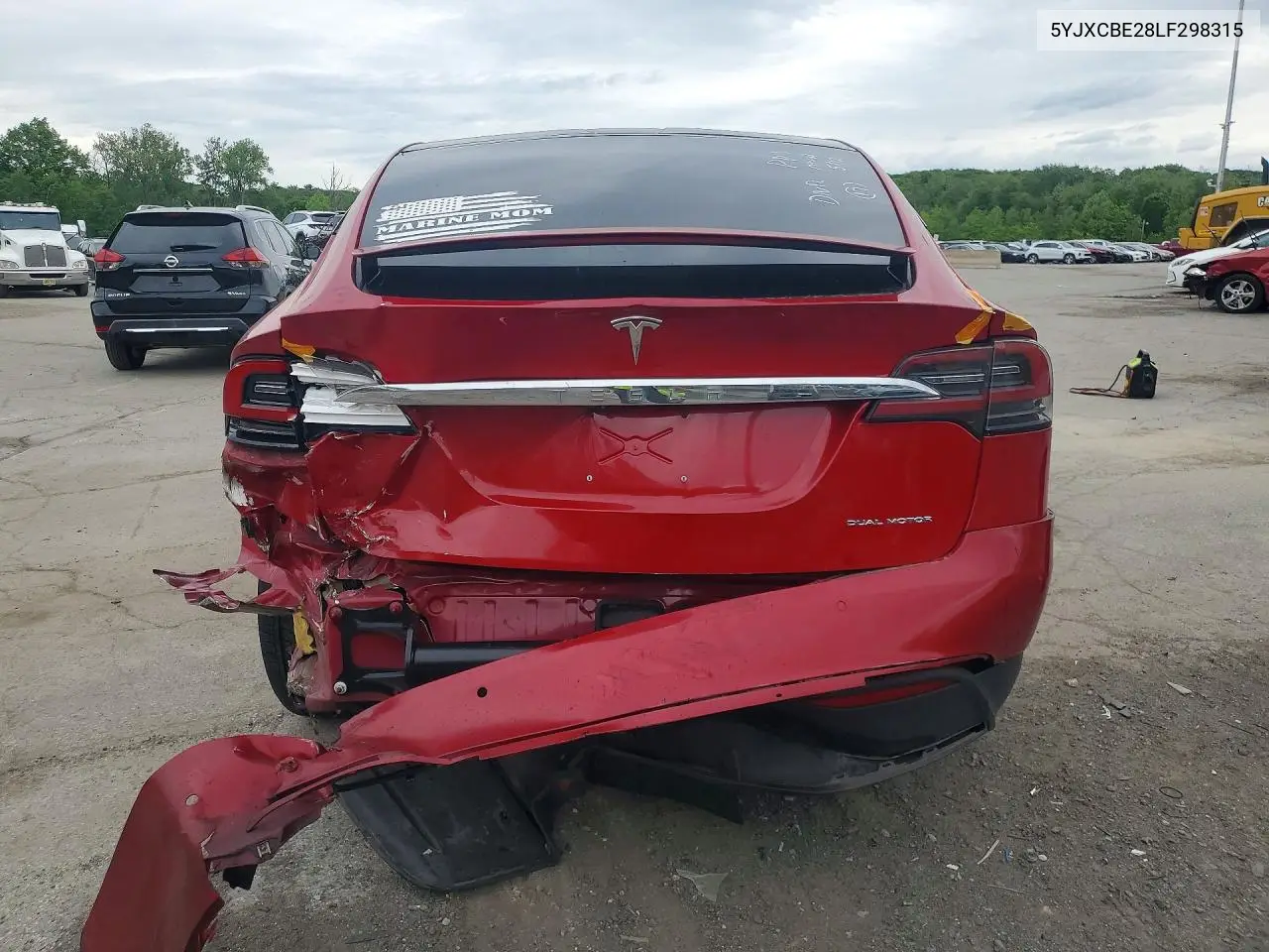 2020 Tesla Model X VIN: 5YJXCBE28LF298315 Lot: 54922466