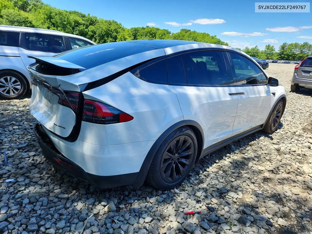 2020 Tesla Model X VIN: 5YJXCDE22LF249767 Lot: 57476036