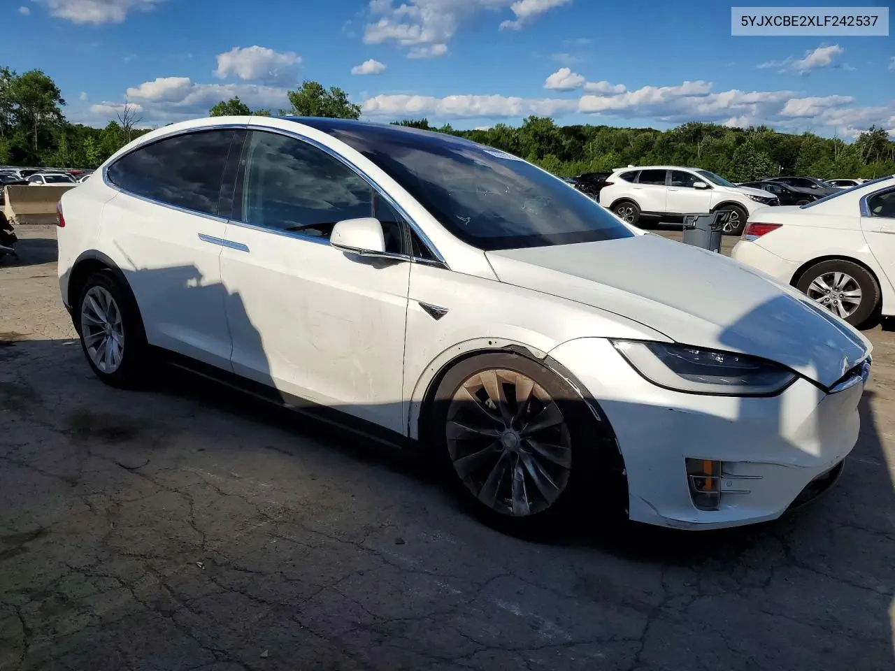 2020 Tesla Model X VIN: 5YJXCBE2XLF242537 Lot: 58397026