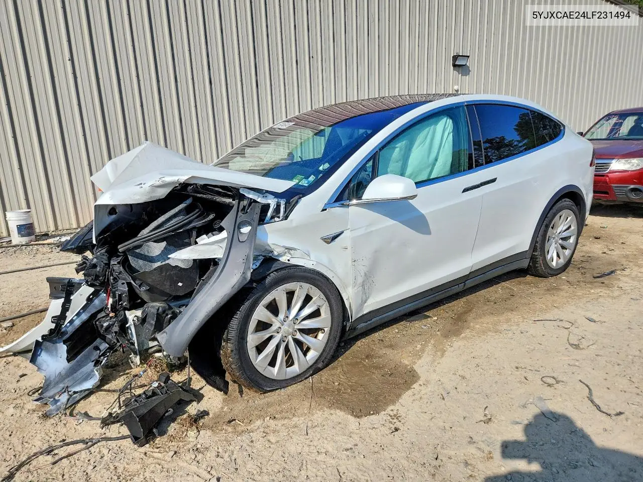 2020 Tesla Model X VIN: 5YJXCAE24LF231494 Lot: 59246846