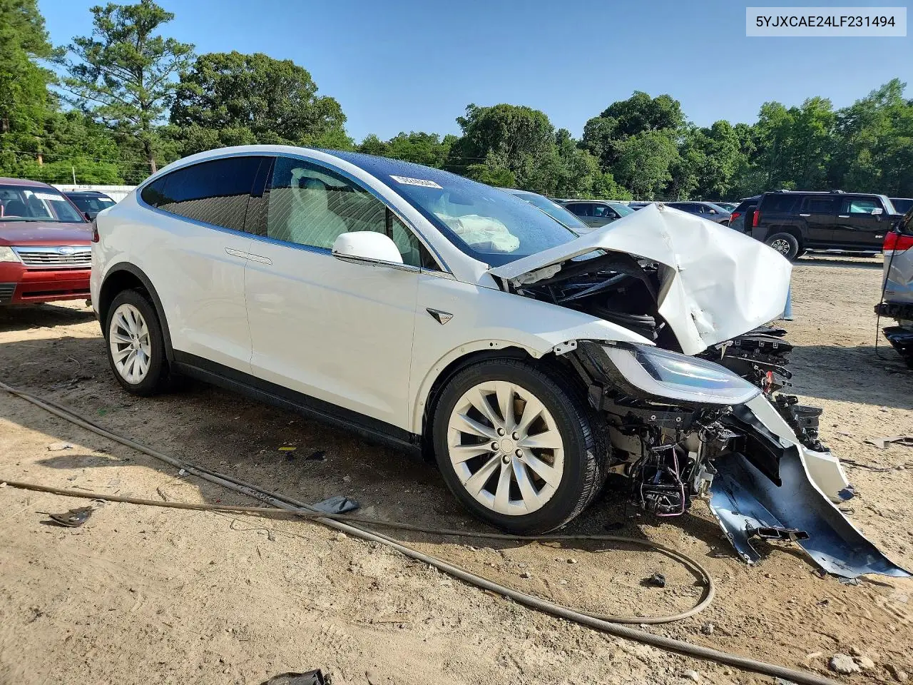 2020 Tesla Model X VIN: 5YJXCAE24LF231494 Lot: 59246846