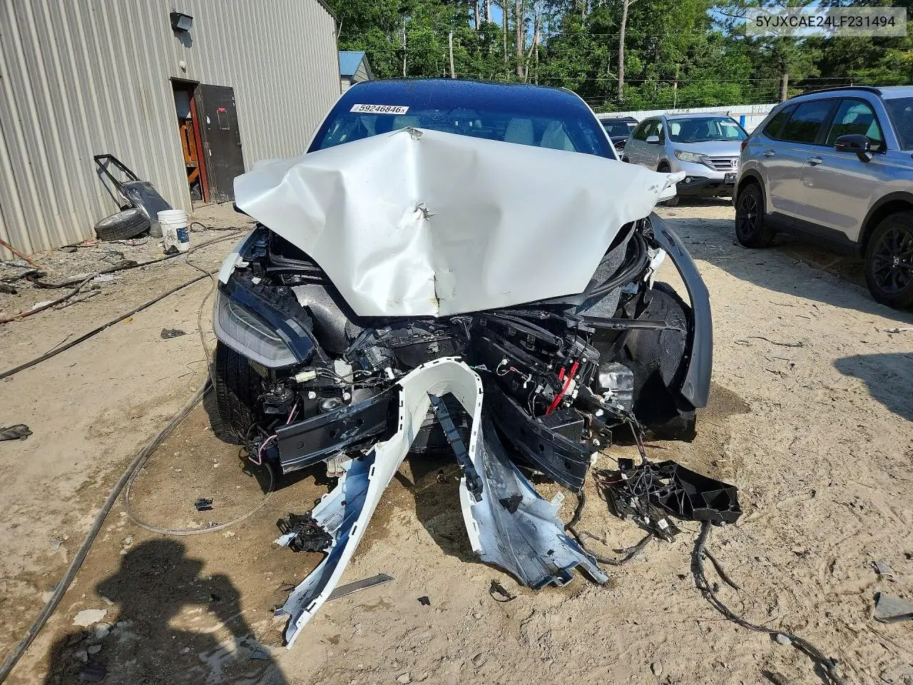 2020 Tesla Model X VIN: 5YJXCAE24LF231494 Lot: 59246846