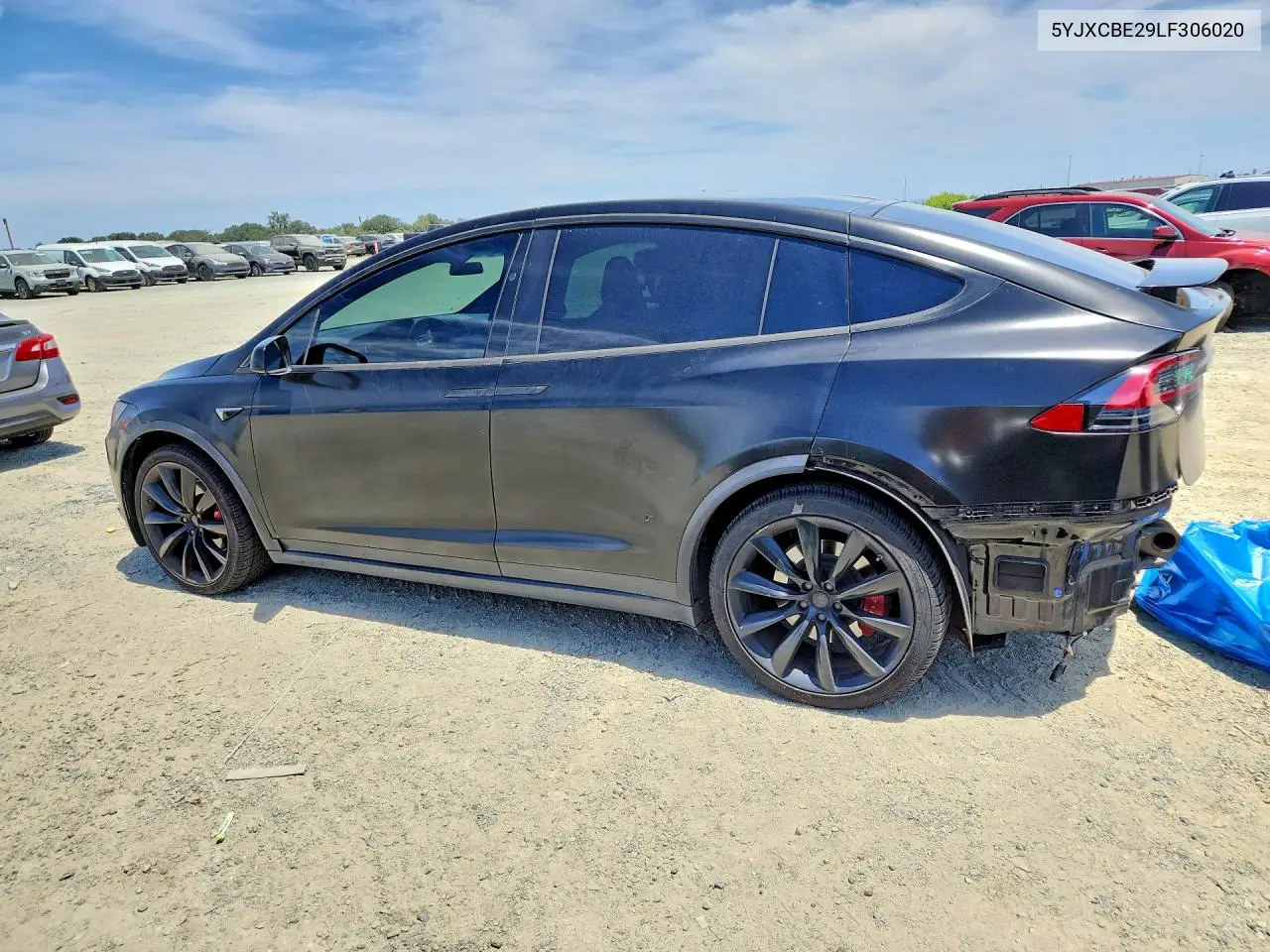 2020 Tesla Model X VIN: 5YJXCBE29LF306020 Lot: 59619286