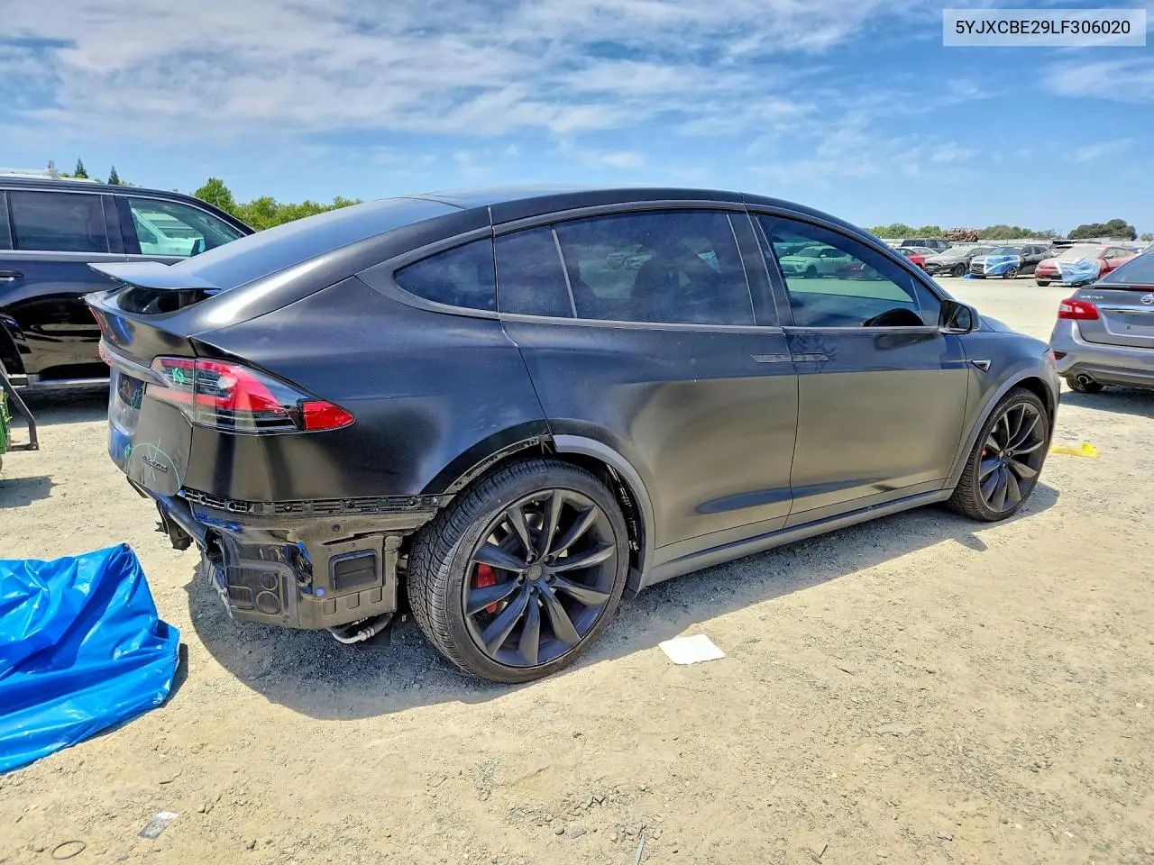 2020 Tesla Model X VIN: 5YJXCBE29LF306020 Lot: 59619286