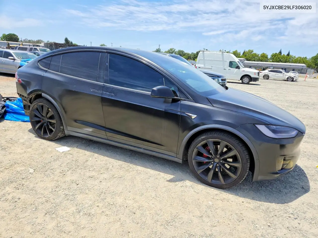 2020 Tesla Model X VIN: 5YJXCBE29LF306020 Lot: 59619286